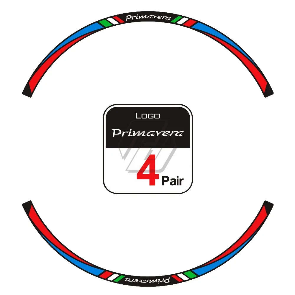 

Applicable to For Piaggio Vespa Scooter Primavera 150 S 12" Wheel Reflective Sticker Rim Decals