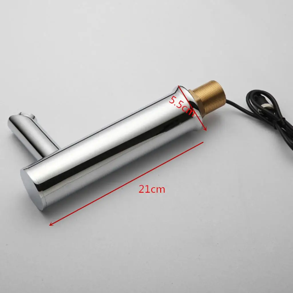 Manguera de grifo Sensor de agua de lavado Controlador de tornillo automático para aleación de cocina escolar - Plata