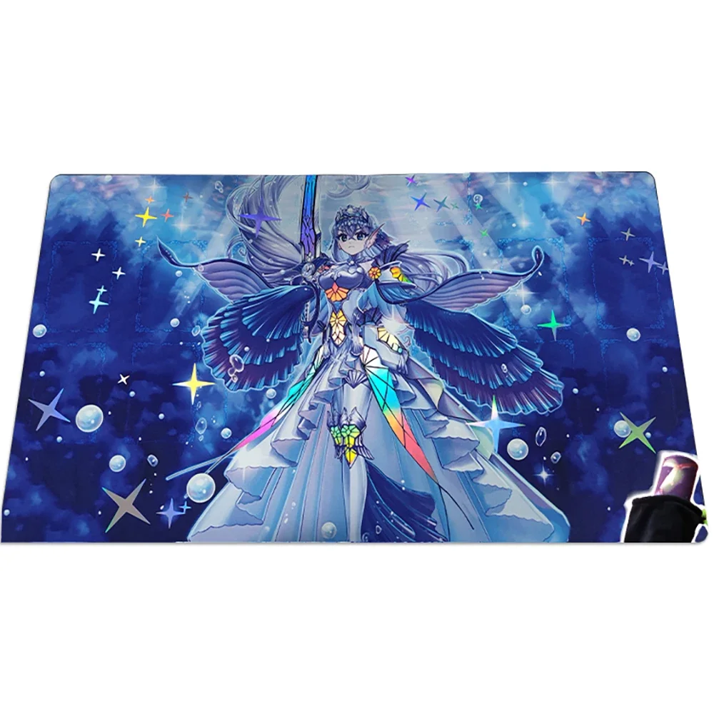 

2mm No-Stitched Edge YGO DIY Tearalaments Lulucaros Foil Holographic Shinny Holo Playmat Yu-Gi-Oh Game MatPad Storage Bag