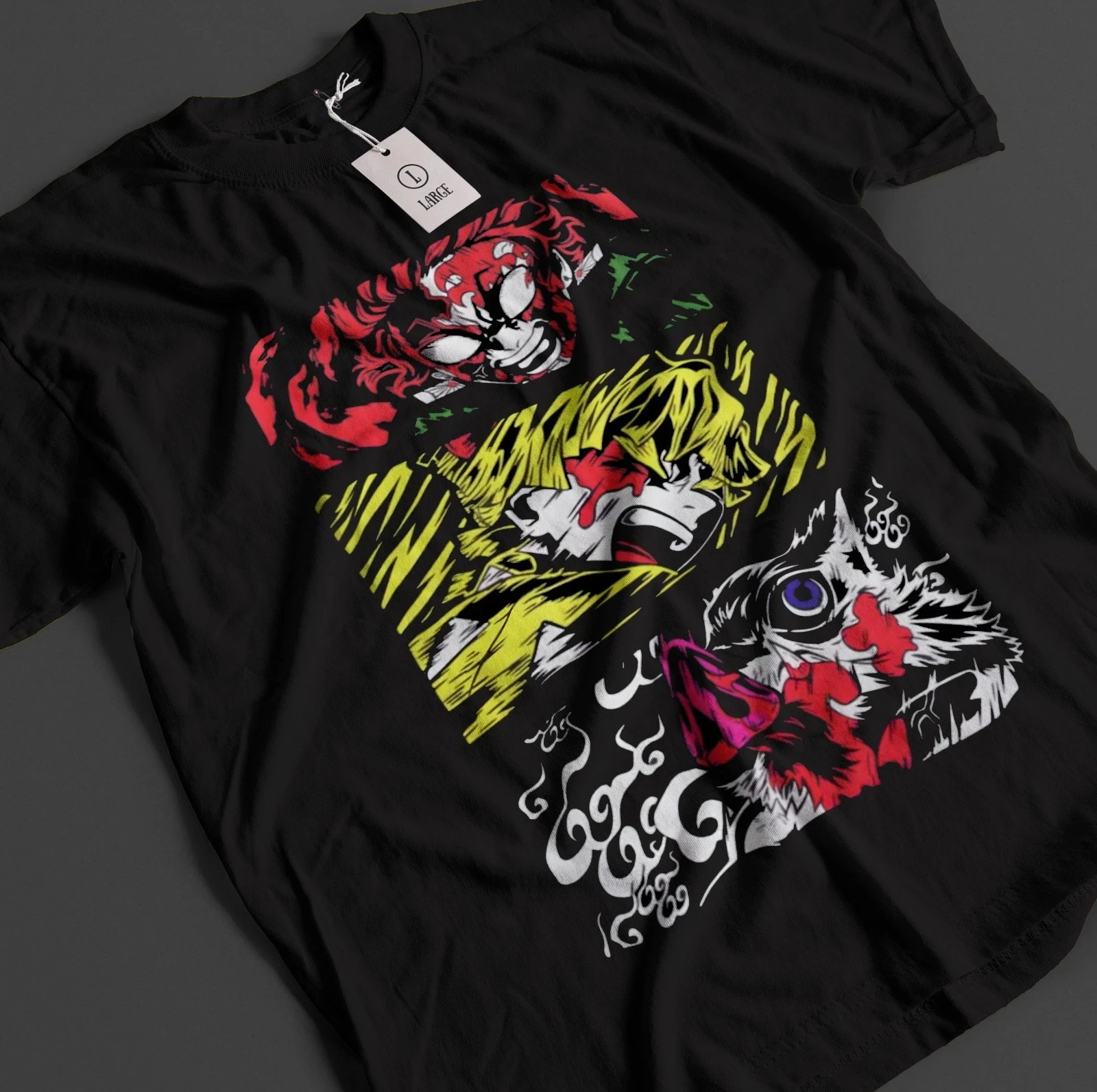 Relaxing and Comfortable Demon Slayer Tanjiro  Zenitsu KNY Nezuko Inosuke Akaza Muzan 2026 New Cotton Summer for Men