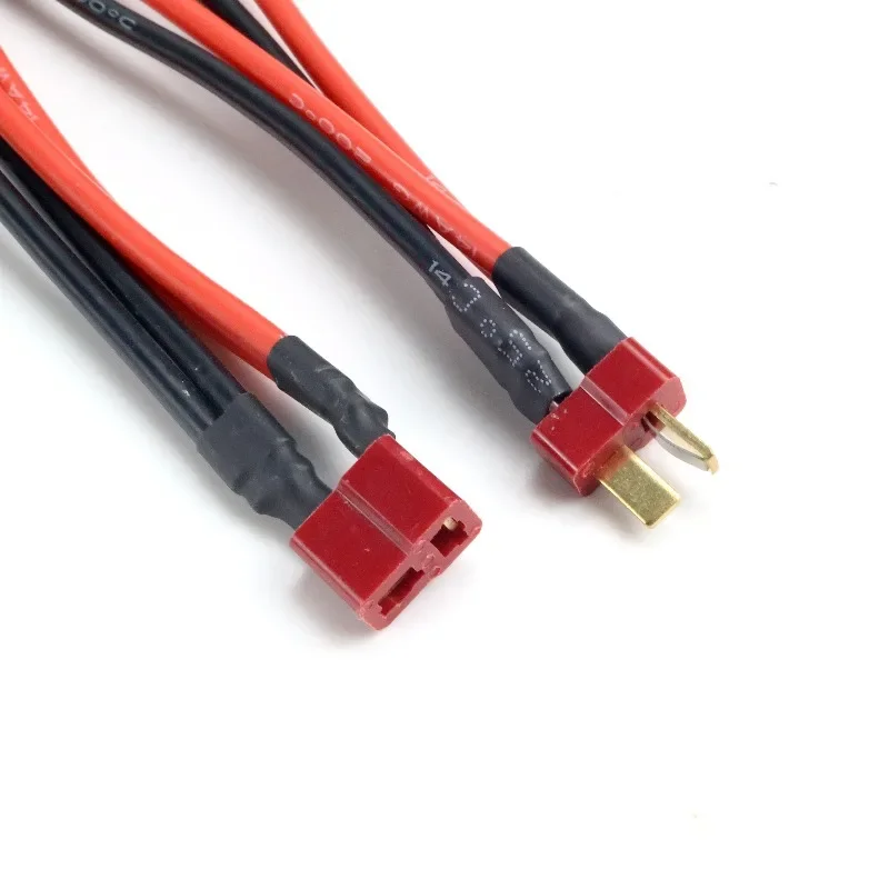 Spina a T Connettore batteria parallelo Cavo maschio/femmina Doppia prolunga Y Splitter per motore batteria RC Cavo in silicone 14AWG