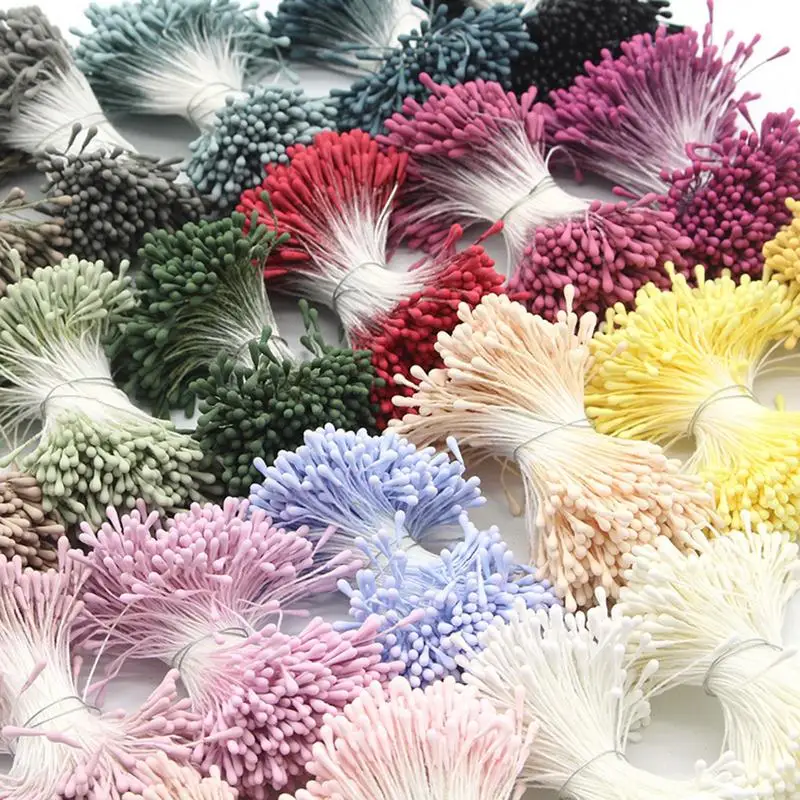 600pcs DIY handmade Artificial Mini Pearl Flower Stamen Pistil Overall Wedding Party Home Decoration Christmas Accessories