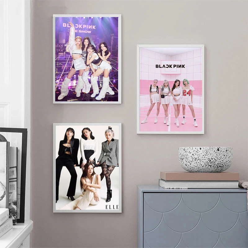 Girl Group Singer Black Pink Poster HD Printing Fashion Girl Canvas Painting Wall Art Picture Living Room Bedroom Home Decor