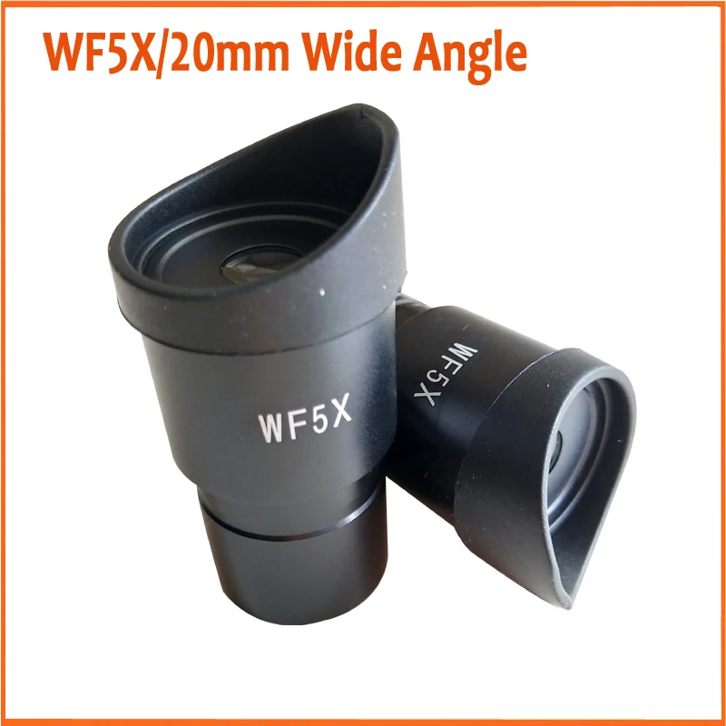 WF5X 20mm Lab Educational School Stereo Microscope Wide Angle Eyepiece Optical Lens 30.5mm 30mm with Rubber Eye caps Eye Guards