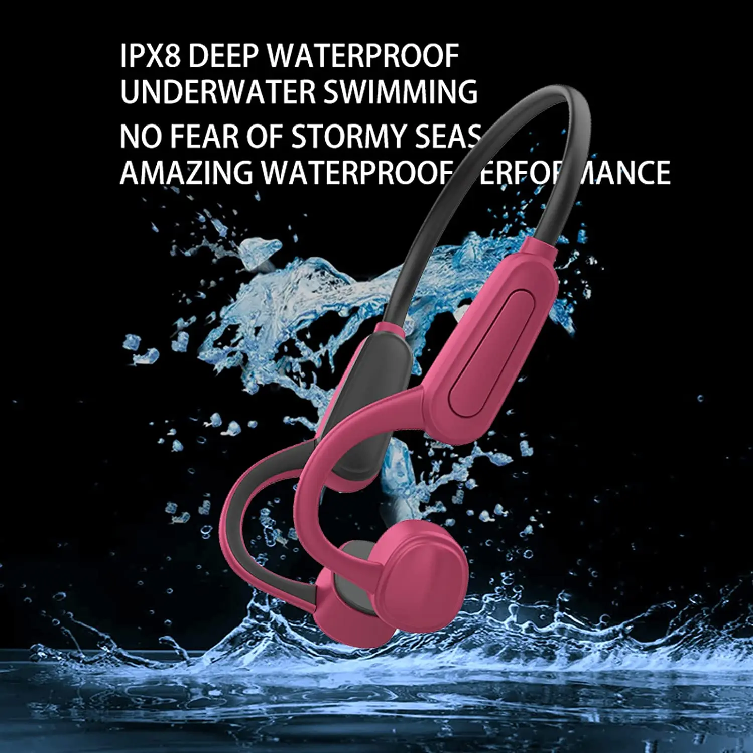 

2022new Bone Conduction Swimming Headphones Bluetooth 5.0 IPX8 Waterproof Built-in 16GB Mp3 Player Wireless Headphones with Mic