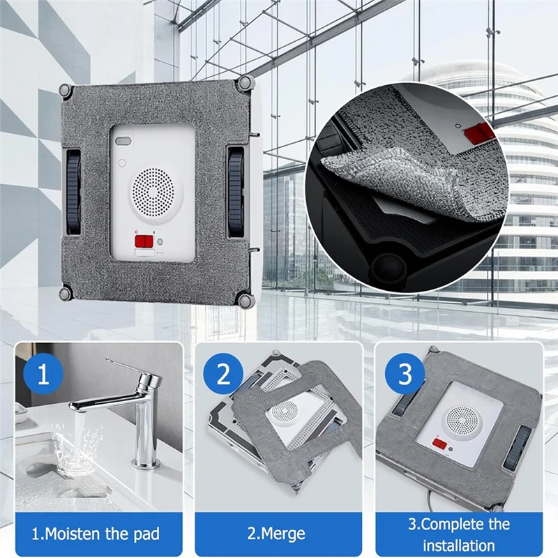 Ecovacs Winbot W1 Pro/W1/W2 Omni/W2 창 청소 로봇, Ecovacs 클리너 리필 재사용 가능 AC39-7Pack 청소용 천