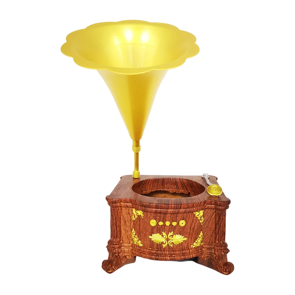 

Plant Container Gramophone Flower Pot Vintage Planter Bonsai Succulent Home Decor Planters