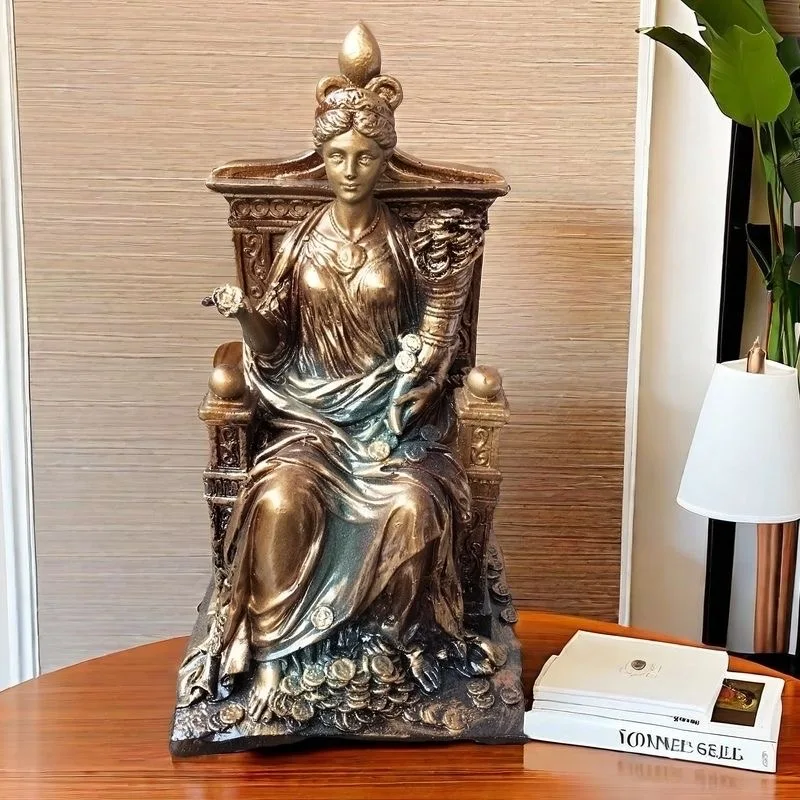 

Greek Lucky Wealth Goddess Thai Chinese Southeast Asian Retro European Living Room Office Guan Gong