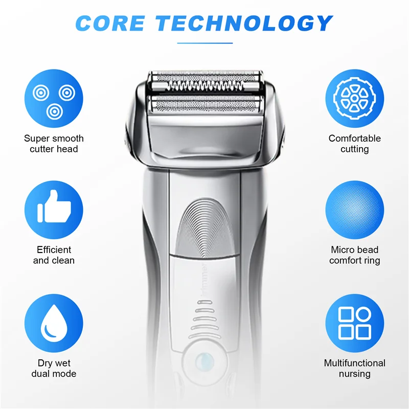 EAS-For Braun Series 7 Shaver 70B Replacement Electric Shaver Heads 720S 790CC 760CC 765C 795CC 9565 9585 7840S