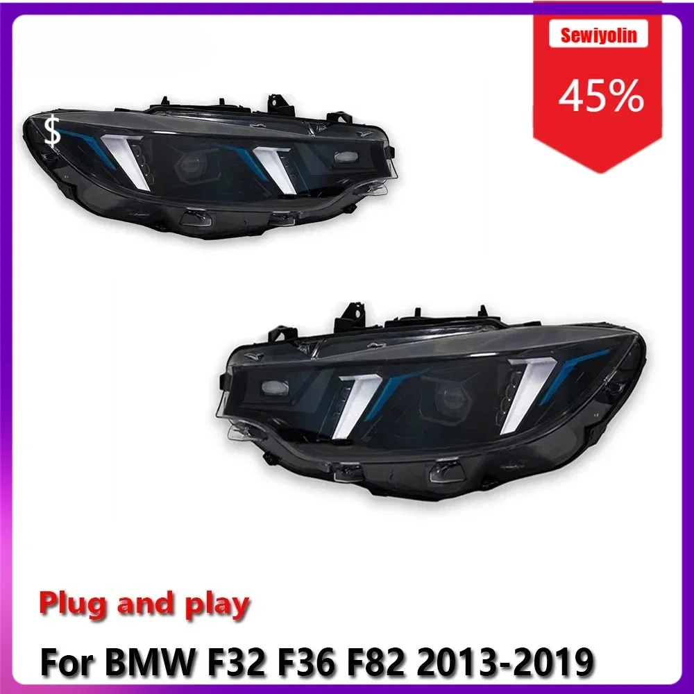

Sewiyolin автомобильные светодиодные лампы фары в сборе для BMW F32 F36 F82 2013-2019 авто противотуманные фары DRL тормозной указатель поворота