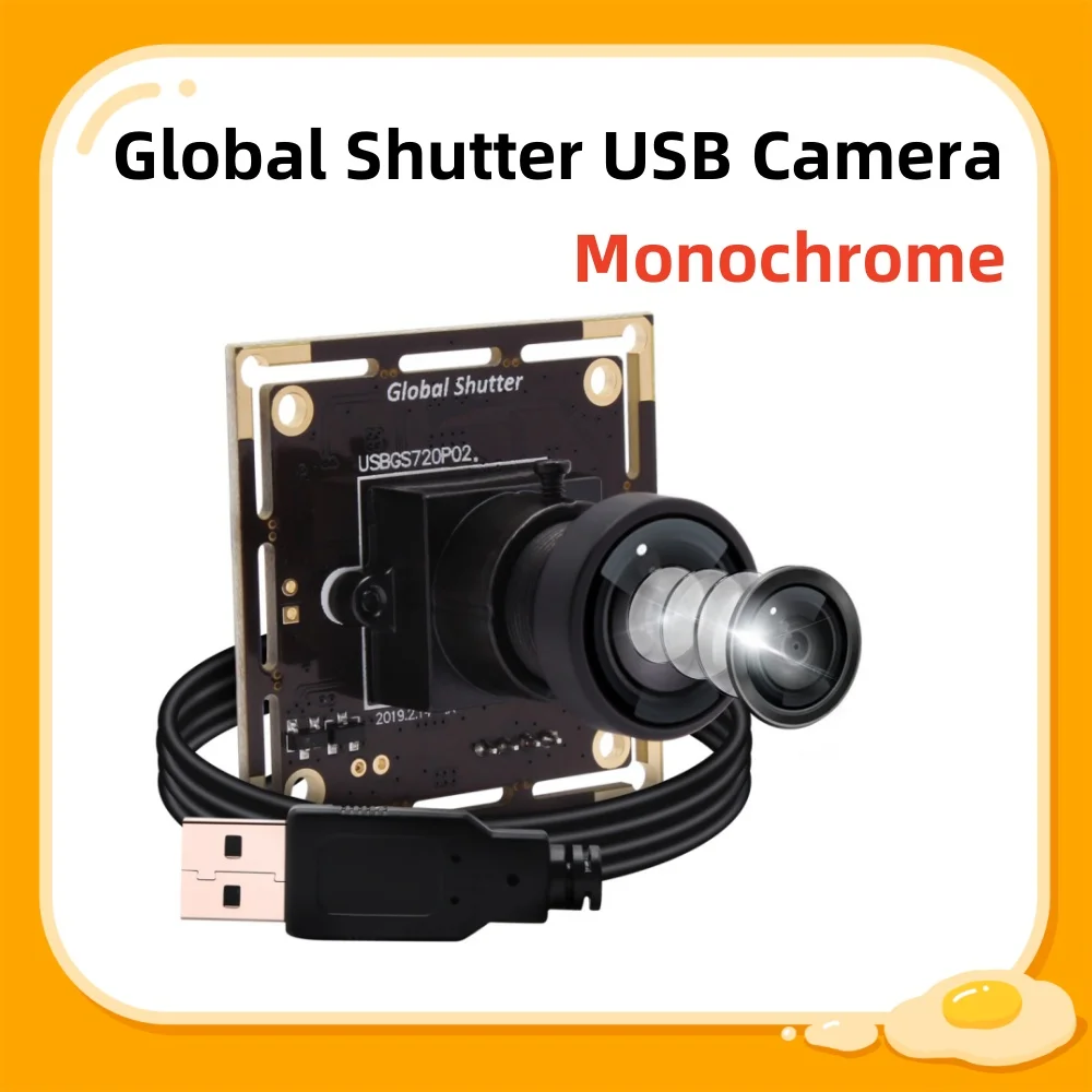 SVPRO 720P 60fps Global Shutter Webcam AR0144 Sensor Monochrome USB Camera Module with Wide Angle Fisheye Lens Industrial Camera