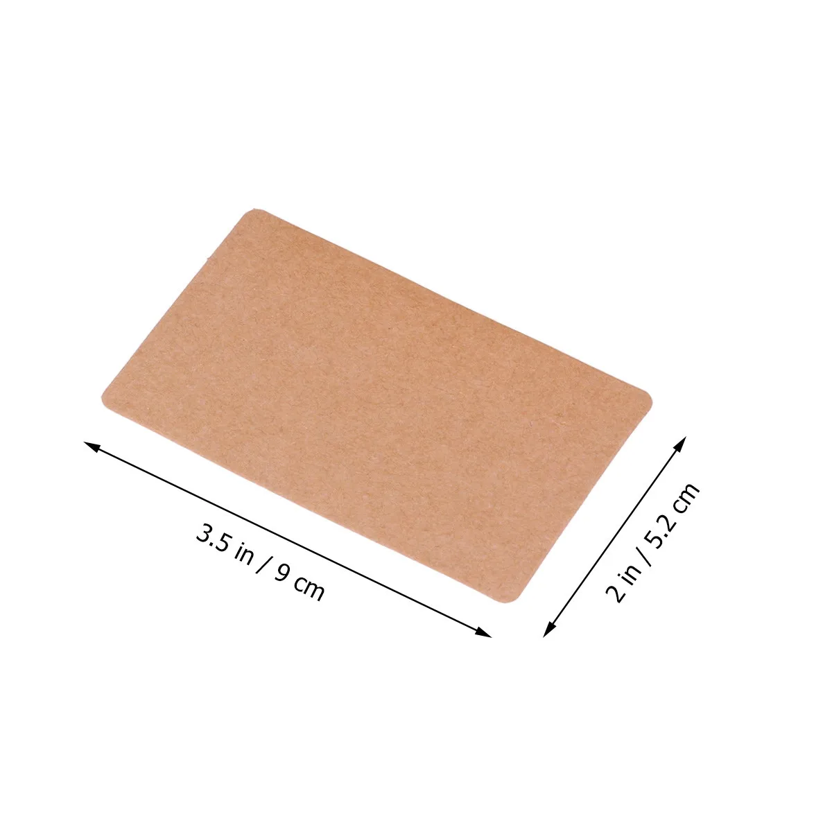 100Pcs Blank Message Cards Kraft Cardboard Double Sided DIY Notepad Gift Card Thank You Notes Place Name Cards Memo Pads