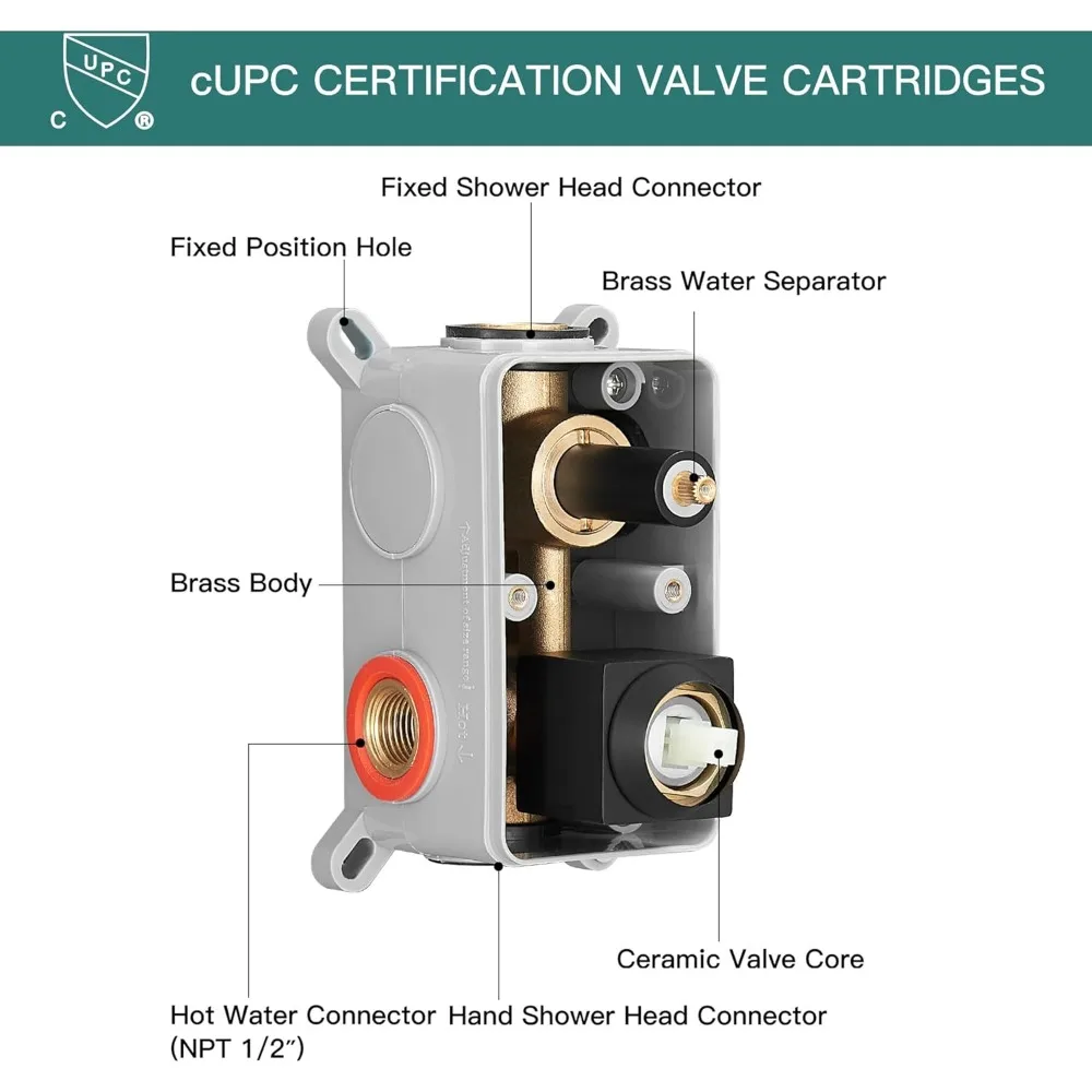 ก๊อกน้ำอ่างอาบน้ำแบบติดผนังพร้อมพวยน้ำแบบน้ำตกและฝักบัวแบบมือถือ ระบบเติมน้ำอ่างอาบน้ำในห้องน้ำ