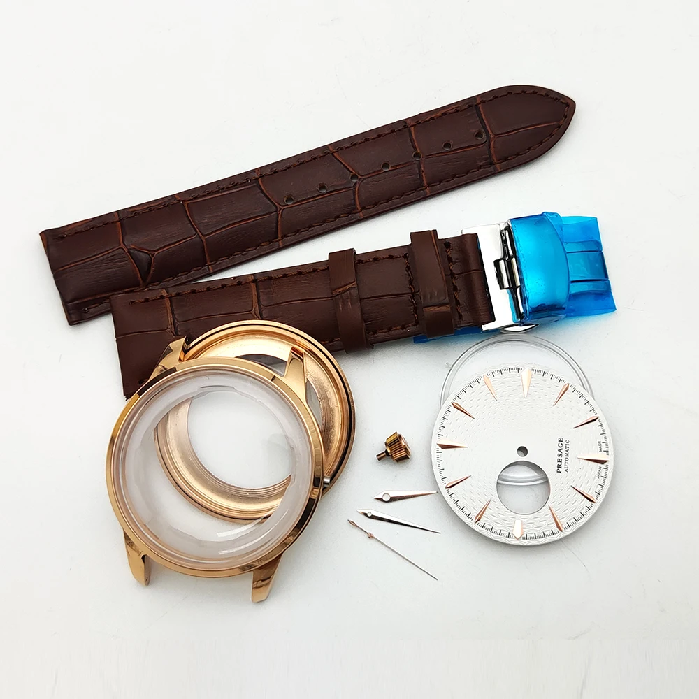 Assembly Accessory 40mm Rose Gold Automatic Case kit Suitable for NH38 NH35 NH36 7S26 4R36 Movement NH35 Watch Case