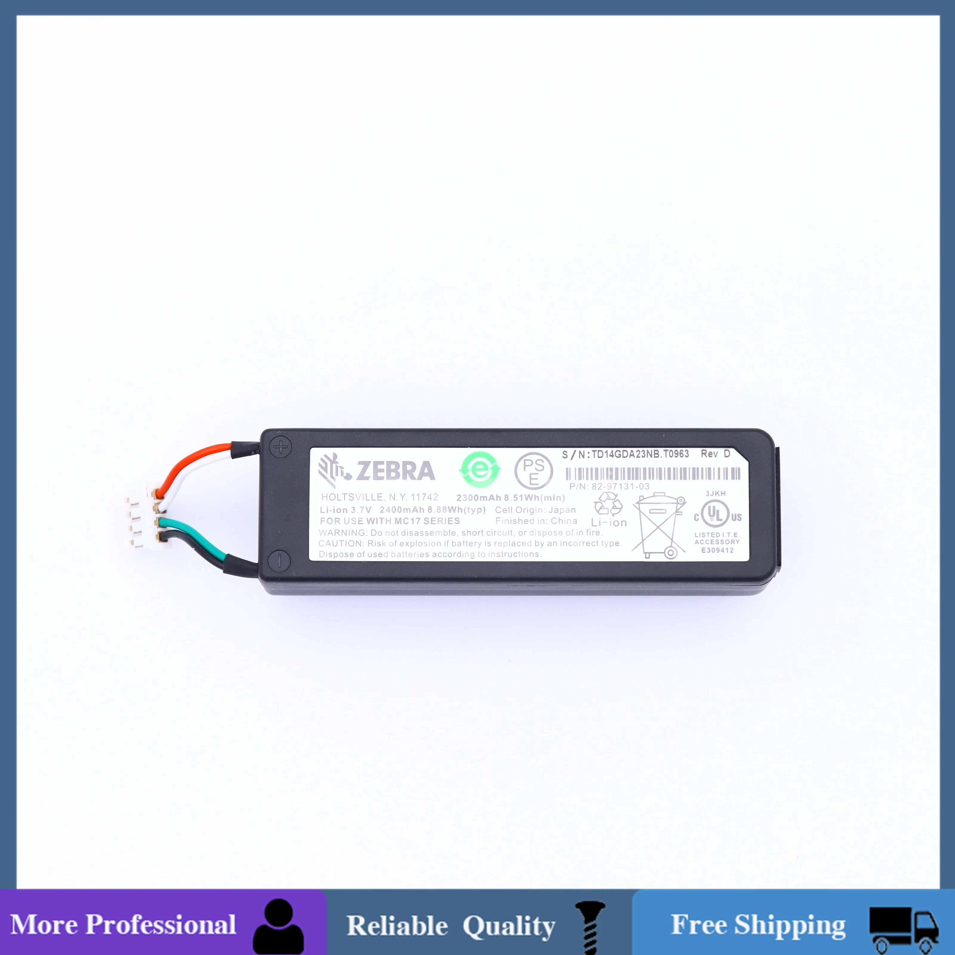 Brand New Battery For Motorola Symbol MC17 Series 2300mAh