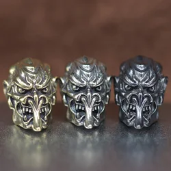 Japanese Folk Religion Monster Tengu Brass Knife Bead Heavenly Dog EDC DIY Paracord Lanyard Pendant Outdoor Bracelet Accessories
