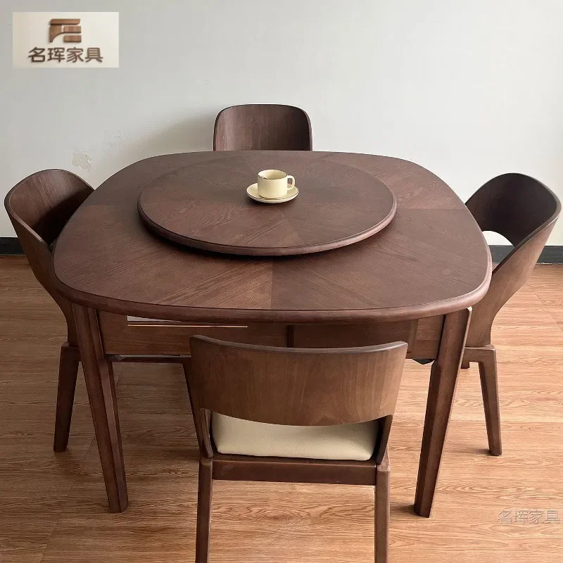 Automatic Solid Wood Mahjong Table Round Dining Table Dual Purpose Household Electric Silent Mahjong Machine Integrated