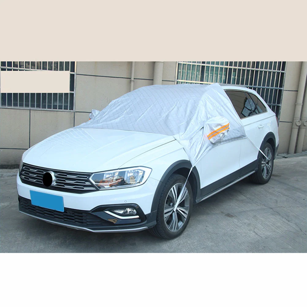 

Windshield Snow Cover Car Sunshade Protector Cotton Lightweight Durable 4 Clips Secure Fit All Seasons