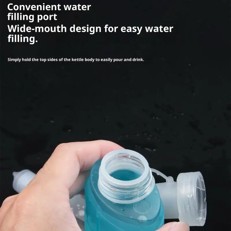 Folding Water Bottle TPU Collapsible Soft Flask Outdoor Sport Hiking Camping Running Portable Soft Water Bottle