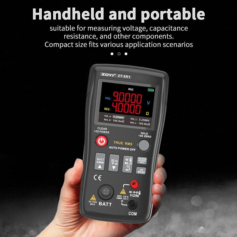 ZOYI ZT-XR1 Digitalmultimeter, Batterie-Innenwiderstandstester, Spannung, Diode, Innenwiderstand, Kapazität, multifunktional – Detail 13