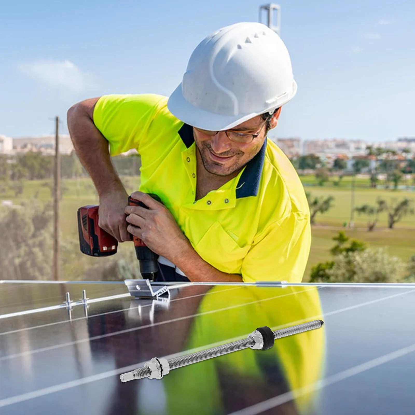 1 قطعة لوحة طاقة شمسية شماعات البراغي الفولاذ المقاوم للصدأ تصاعد الأجهزة لسقف سياج العريشة الملحقات الكهروضوئية #5