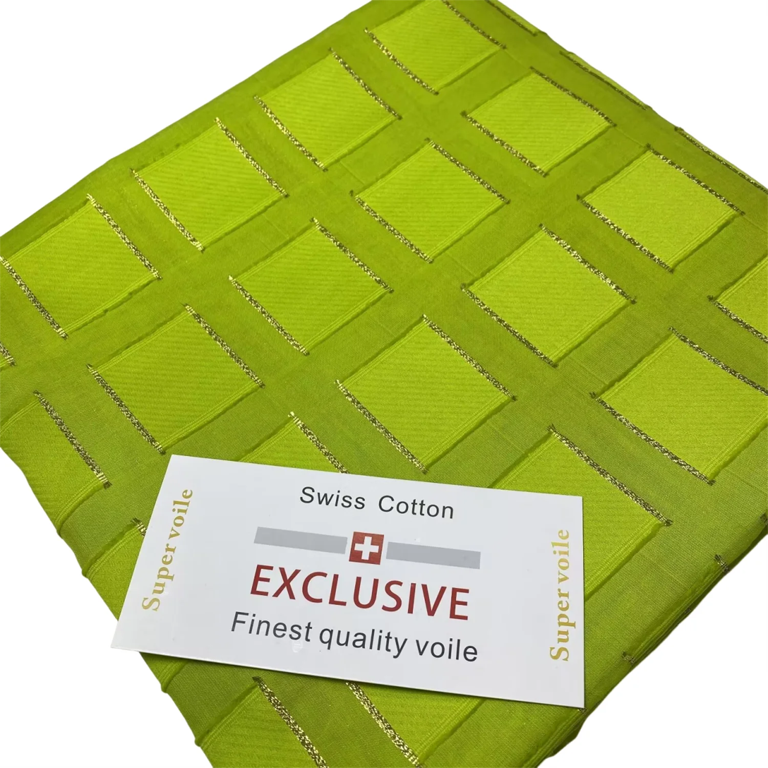 

4 Yards Gold Thread Square Cotton Swiss Voile Lace In Switzerland High Quality Embroidery African Lace Fabric Materials Sewing