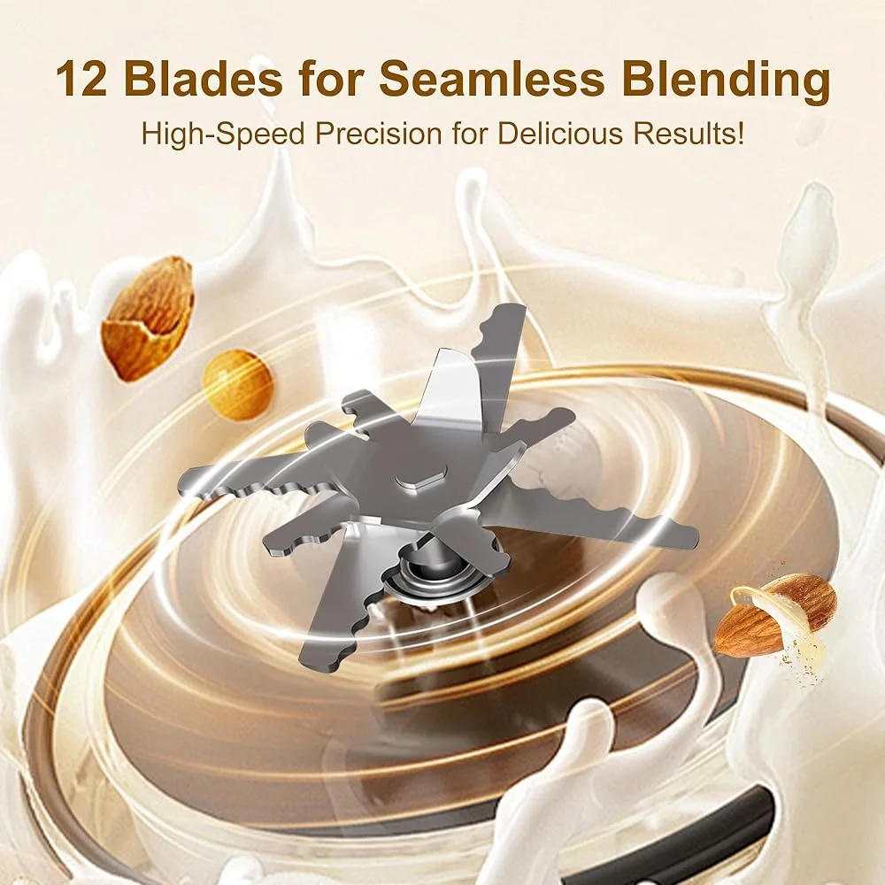 Machine automatique de lait de noix 8 en 1, mélangeur de jus de lait d'avoine, d'amande et de soja, autonettoyant, Programmable, garde au chaud, Portable