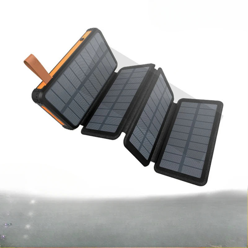 

Multi-piece solar folding power bank 25,000 mAh three-proof outdoor mobile power supply wireless charging