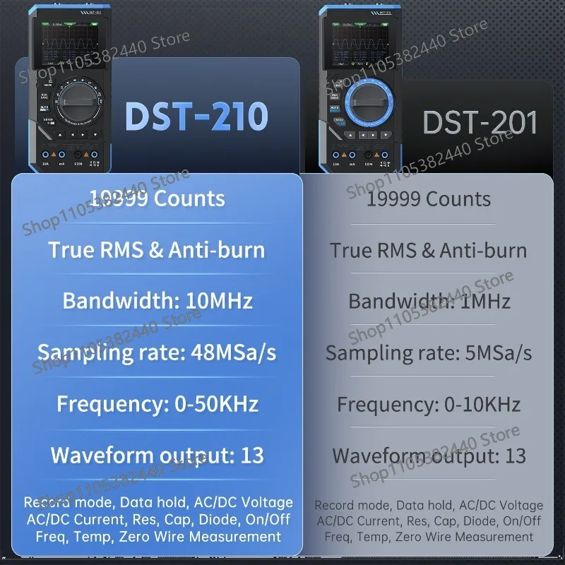 DST210 3-in-1 4-bit half-digital multimeter 10M bandwidth oscilloscope signal generator