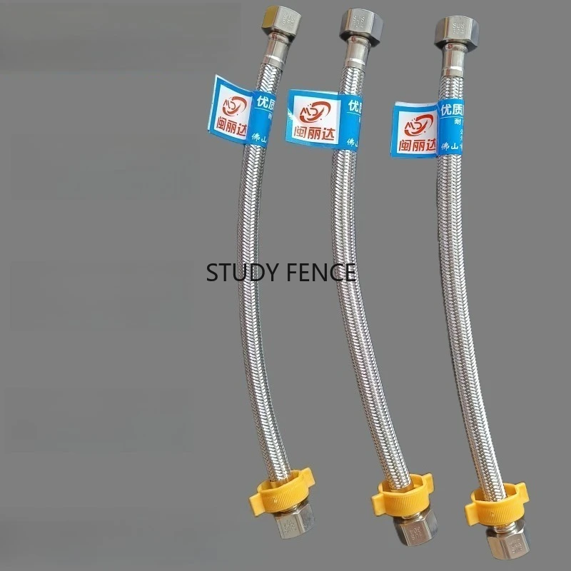 304 Stainless Steel Metal Braided Inlet Hose Toilet/water Heater Inlet Pipe 4-point High-pressure Explosion-proof Hose 40-150CM