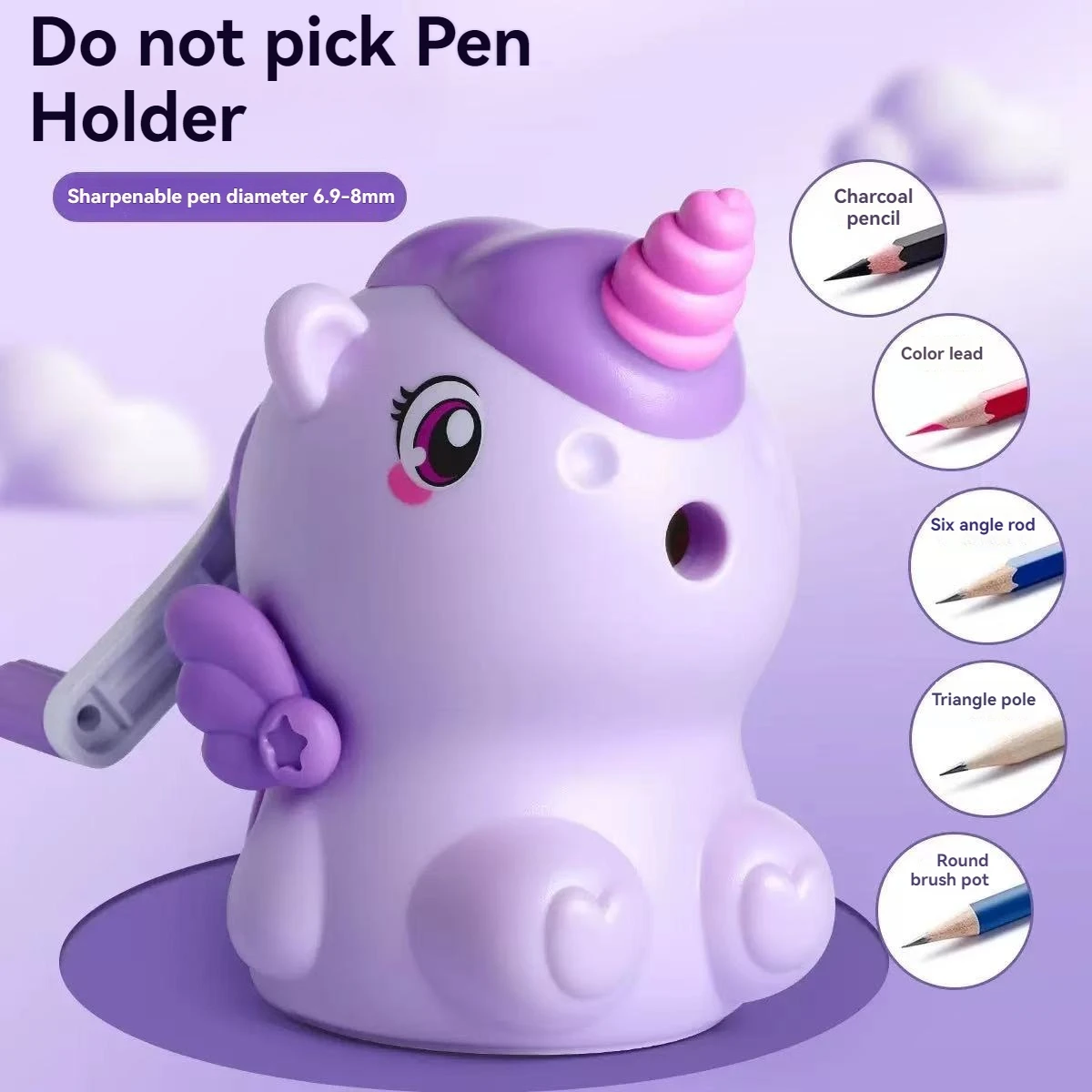 Image 3: Taille-crayon automatique à manivelle pour élèves du primaire, papeterie Durable