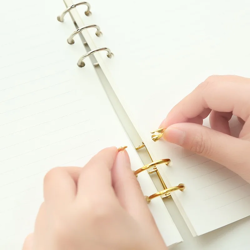 Binder Rings Notebook Scrapbook Page Clips for Photo Album Craft Loose Leaf Metal Book Binder Rings Stationery