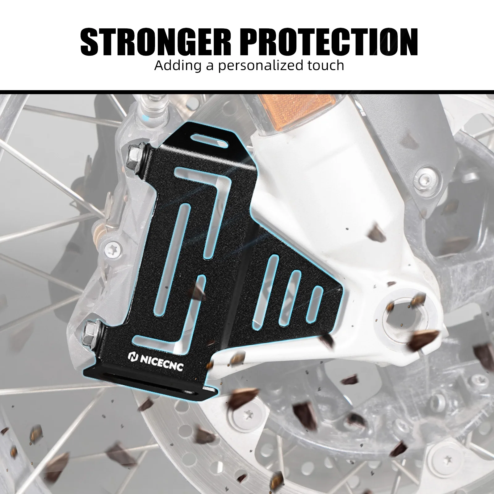 For BMW R1250GS /Adventure 2019-2024 NICECNC Front Brake Caliper Guard R1250GS 19-23 R1200GS /Adventure 13-18 R1250GSA R1200GSA