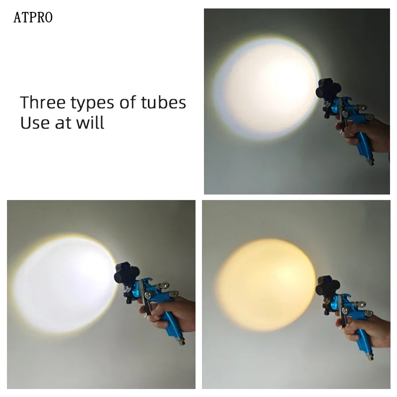 

Spray gun lighting lamp Paint spraying supporting lighting tools cold and warm light USB charging single head spray gun lamp