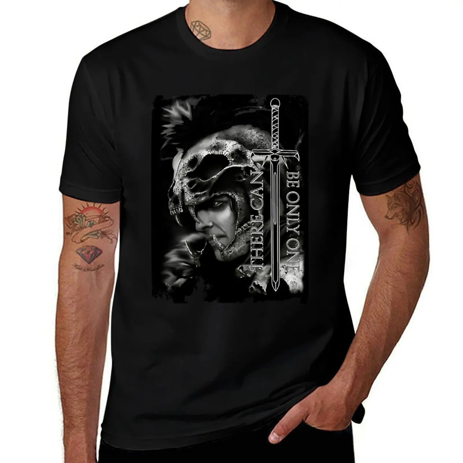 Modern Action Fantasy Story Legendary Thirst Highlander Movie Kurgan Vintage Classic T-Shirt Work Duty Casual T-Shirt
