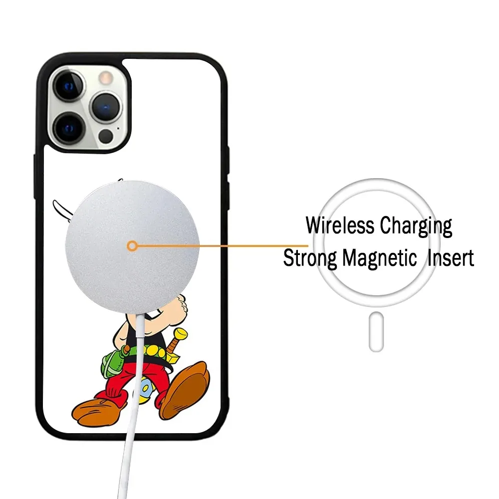 Asterix And Obelix Phone Case For IPhone 15 14 13 Pro Max 11 12 Mini Alex Mirror For Magsafe Wireless Charging Cover