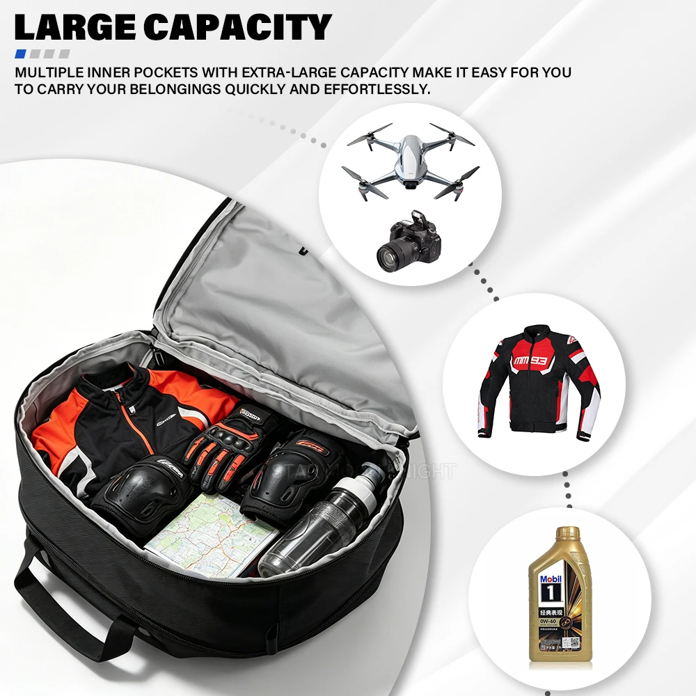 Motorcycle Trunk Inner Bag for BMW R1300 R RS RT 2025+ C400X C400GT 2024+ Large Capacity Luggage Organizer with Shoulder Strap