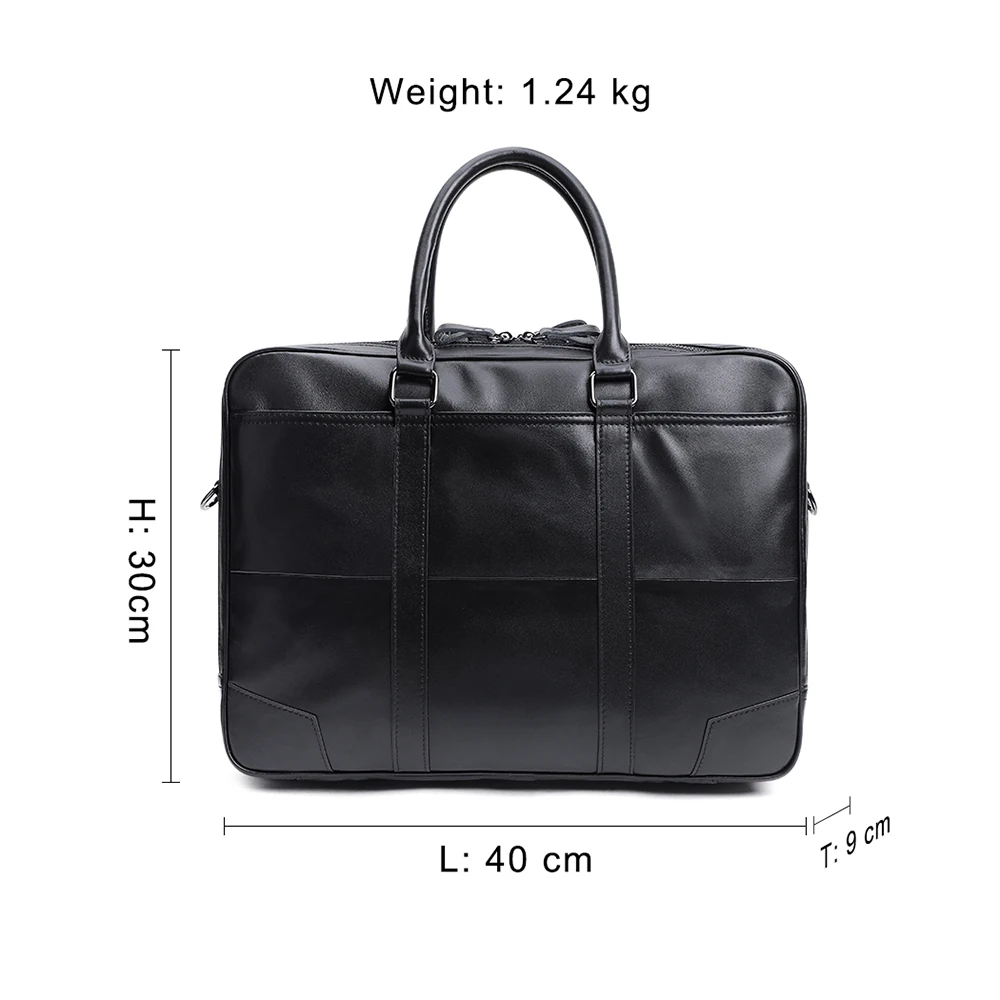 Jogujos echte Rindsleder Aktentasche 15.6 "Laptop Handtasche Business Umhängetasche Mann Messenger Umhängetaschen Reisetasche