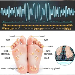 EMS Foot Massager Mat Electric TENS Feet Massager Pad tappetino da massaggio pieghevole stimolazione muscolare Fisioterapia Fisioterapia Fisica Salud