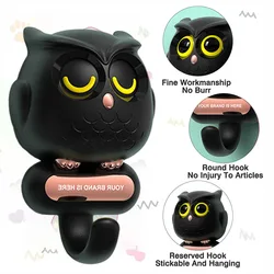 Fashion Blinking Owl-Shape Hook Multipurpose Key Chain Hanging Hook Wall Storage Rack Kitchen Bathroom Organizer