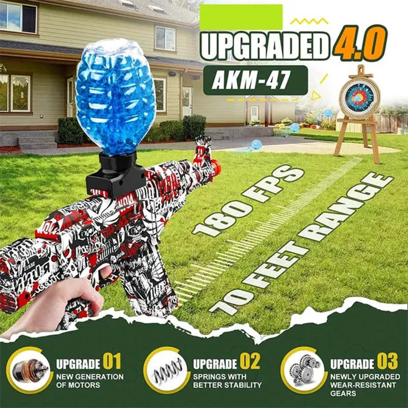 電気武器AK-47電気連続火災子少年インタラクティブモデルピストル偽銃ソフト弾丸エアソフトガンピストル