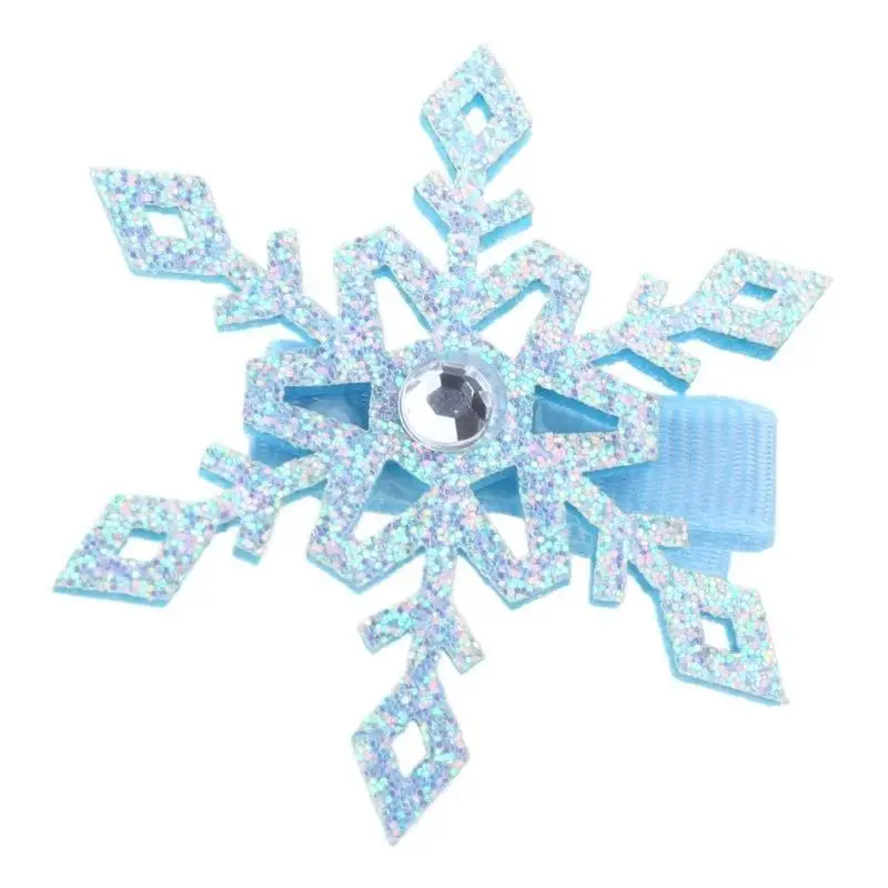 652F مشبك شعر كريستال ندفة الثلج Blingbling بريق كريستال مشبك عيد الميلاد للسيدة