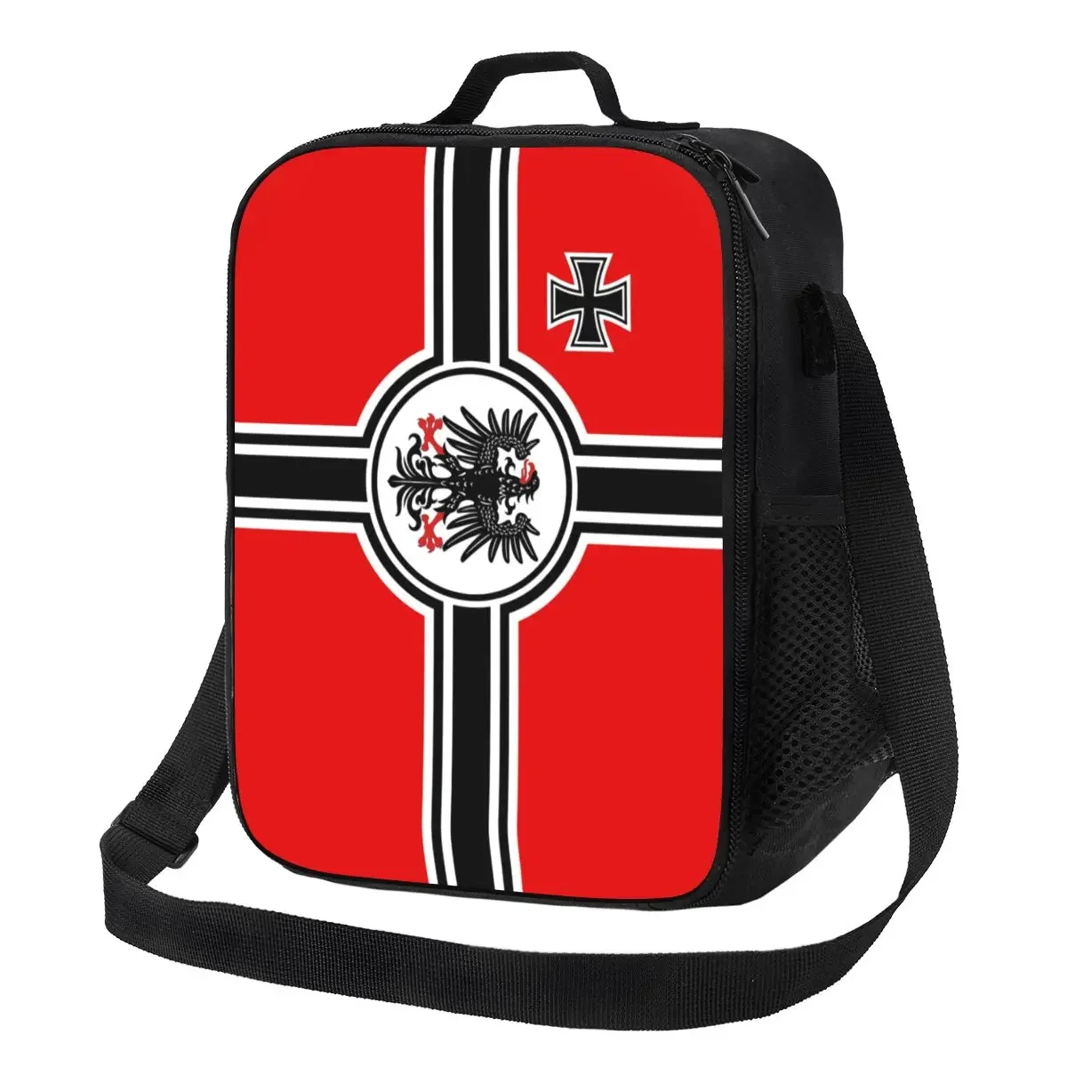 German DK Reich Empire Of Flag Insulated Lunch Bag for Women Germany Proud Cooler Thermal Lunch Tote Beach Camping Travel