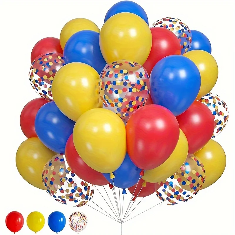 35pcs latex balloon carnival circus birthday party balloons suitable for boys, babies, showers, weddings, party decorations