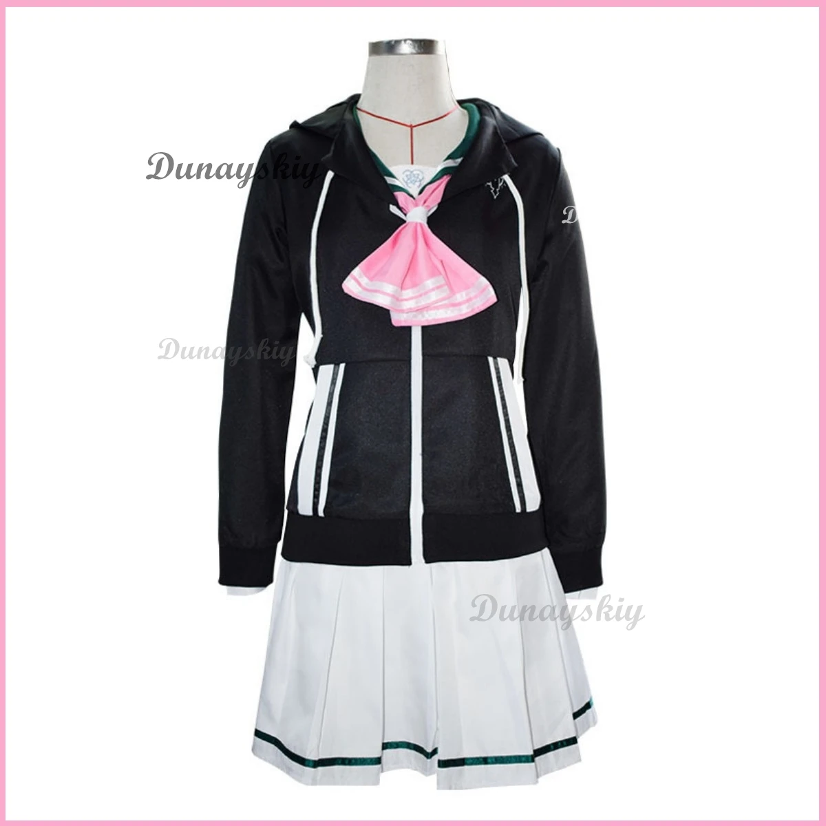 Anime Game Blue Archive Kyouyama Kazusa Cosplay Costume Project MX Wig Black Hooded Coat JK Uniform Skirt Woman Sexy Kawaii Suit