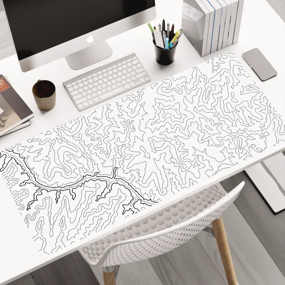 Large Mouse Pad,Abstract Line Washable Non-slip Rubber Office And Gaming Computer Desktop Mat Desk Pad Computer Accessories