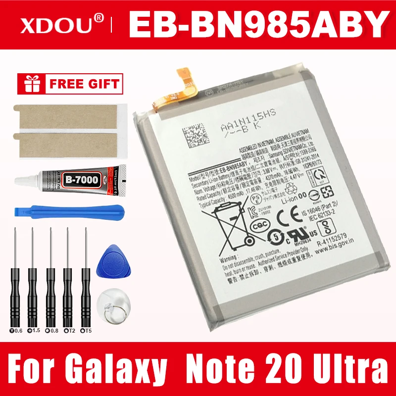 Brand New EB-BN985ABY 4500mAh Replacement Battery For Samsung Galaxy  Note 20 Ultra Note20 Ultra Phone Batteries+Tools