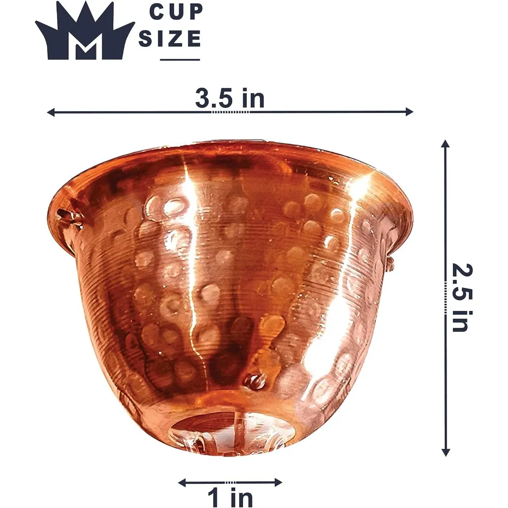 Becher förmige Regen kette mit reinem Kupfer hammer muster, zum Ersetzen von Fallrohre in Entwässerung gräben, 8-1/2 Fuß lang