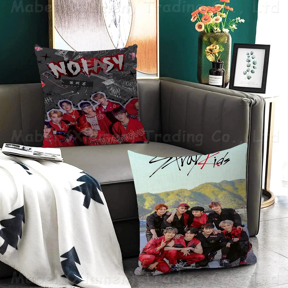 KPOP S-Stray K-Kids Pillow Gift Home Office Decoration Pillow Bedroom Sofa Car Cushion CoverPillow Case