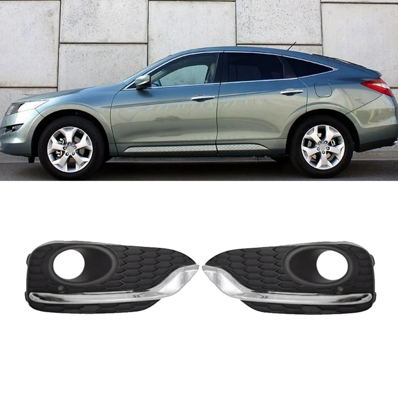 Car Front Fog Lamp Trim Fog Lamp Trim Chrome Bezel Cover For Honda Accord Crosstour 2013-2018